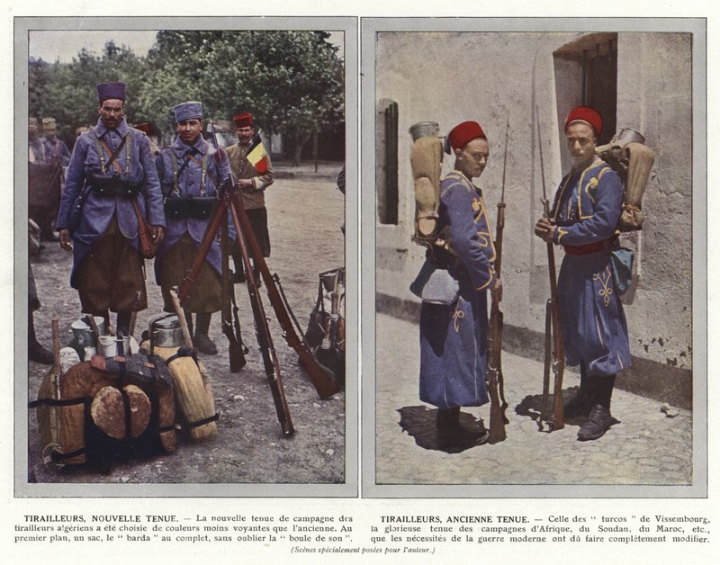 Tirailleurs, Nouvelle Tenue, Tirailleurs, Ancienne Tenue - Jules Gervais Courtellemont