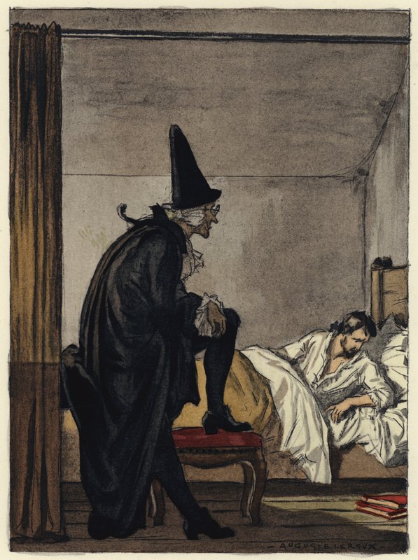 Illustration pour les mémoires de Casanova (lithographie couleur) - Jules Marie Auguste Leroux