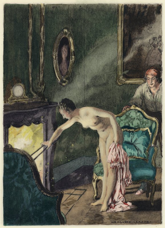 Illustration pour les mémoires de Casanova (lithographie couleur) - Jules Marie Auguste Leroux