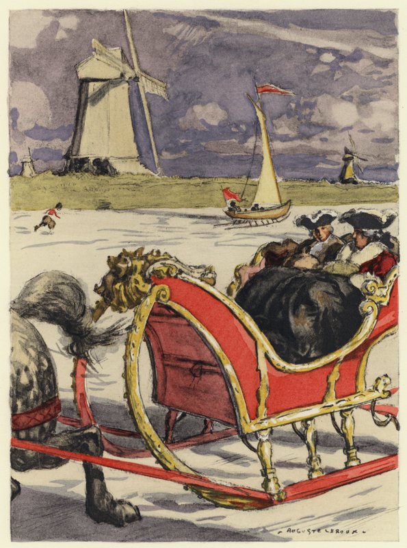 Illustration pour les mémoires de Casanova (lithographie couleur) - Jules Marie Auguste Leroux