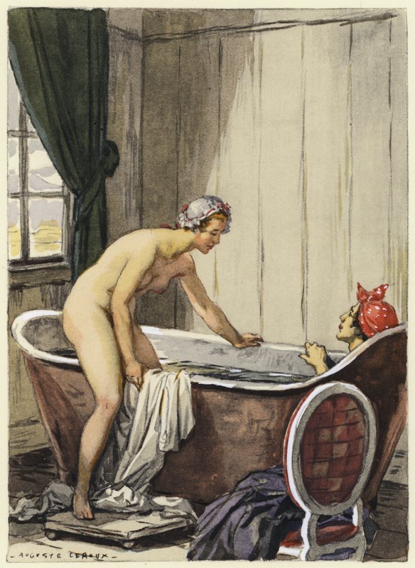 Illustration pour les mémoires de Casanova (lithographie couleur) - Jules Marie Auguste Leroux