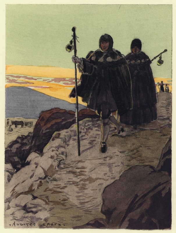 Illustration pour les mémoires de Casanova (lithographie couleur) - Jules Marie Auguste Leroux