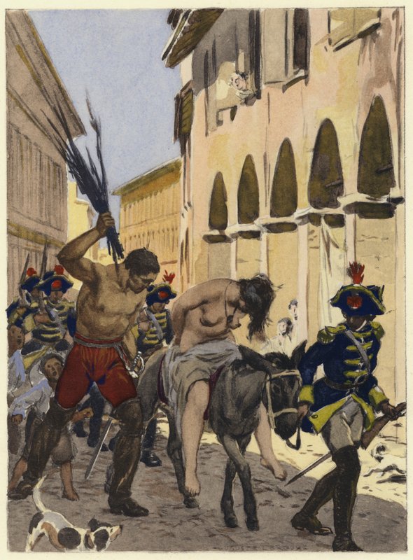 Illustration pour les mémoires de Casanova (lithographie couleur) - Jules Marie Auguste Leroux