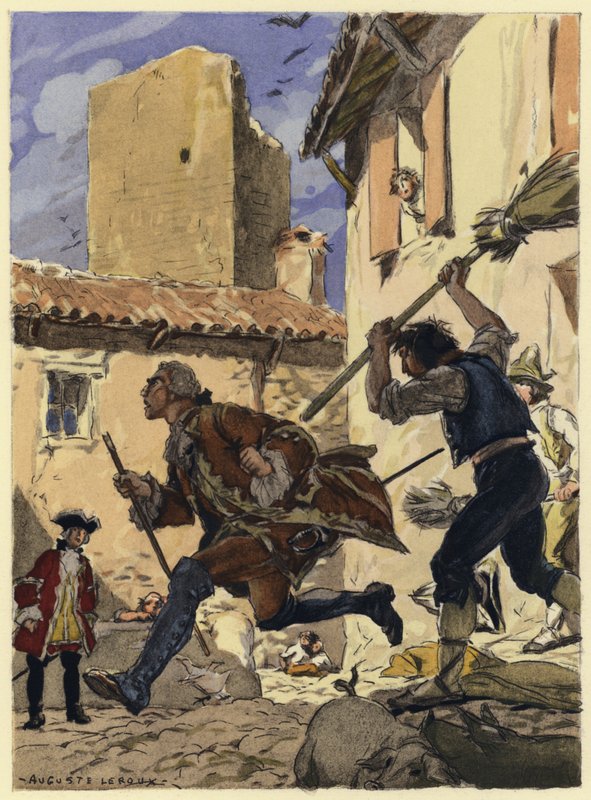 Illustration pour les mémoires de Casanova (lithographie couleur) - Jules Marie Auguste Leroux