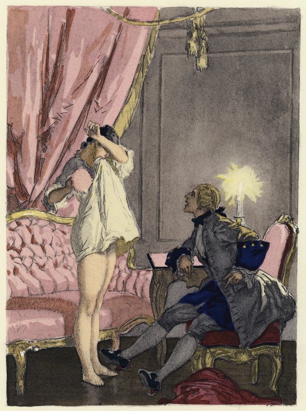 Illustration pour les mémoires de Casanova (lithographie couleur) - Jules Marie Auguste Leroux