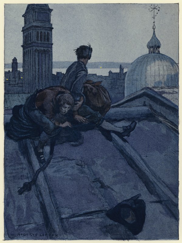Illustration pour les mémoires de Casanova (lithographie couleur) - Jules Marie Auguste Leroux