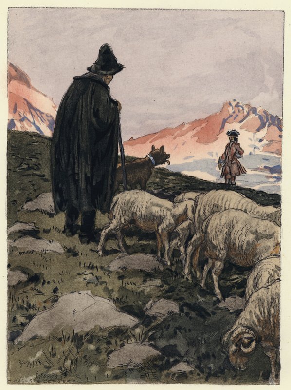 Illustration pour les mémoires de Casanova (lithographie couleur) - Jules Marie Auguste Leroux