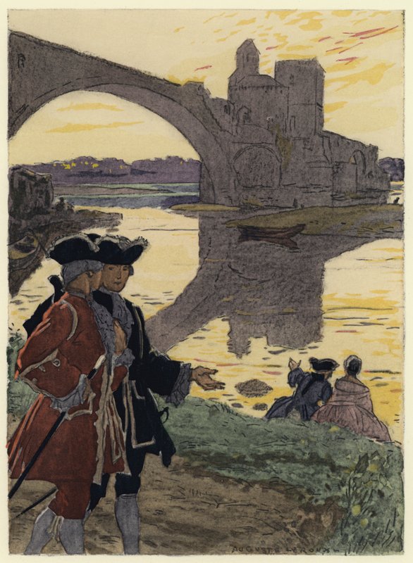 Illustration pour les mémoires de Casanova (lithographie couleur) - Jules Marie Auguste Leroux