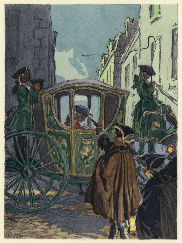 Illustration pour les mémoires de Casanova (lithographie couleur) - Jules Marie Auguste Leroux