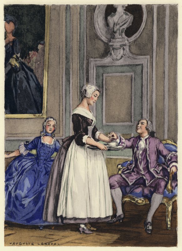 Illustration pour les mémoires de Casanova (lithographie couleur) - Jules Marie Auguste Leroux