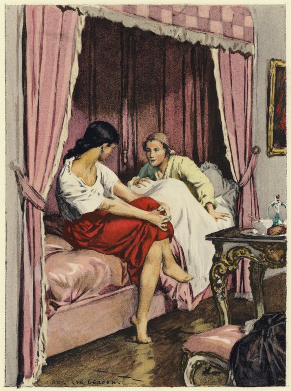 Illustration pour les mémoires de Casanova (lithographie couleur) - Jules Marie Auguste Leroux