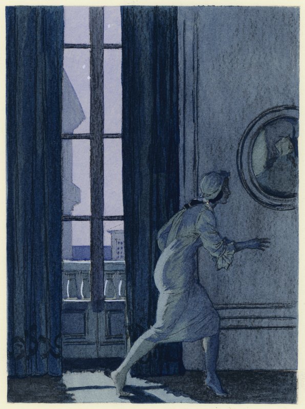 Illustration pour les mémoires de Casanova (lithographie couleur) - Jules Marie Auguste Leroux