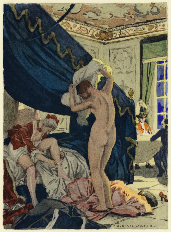 Illustration pour les mémoires de Casanova (lithographie couleur) - Jules Marie Auguste Leroux