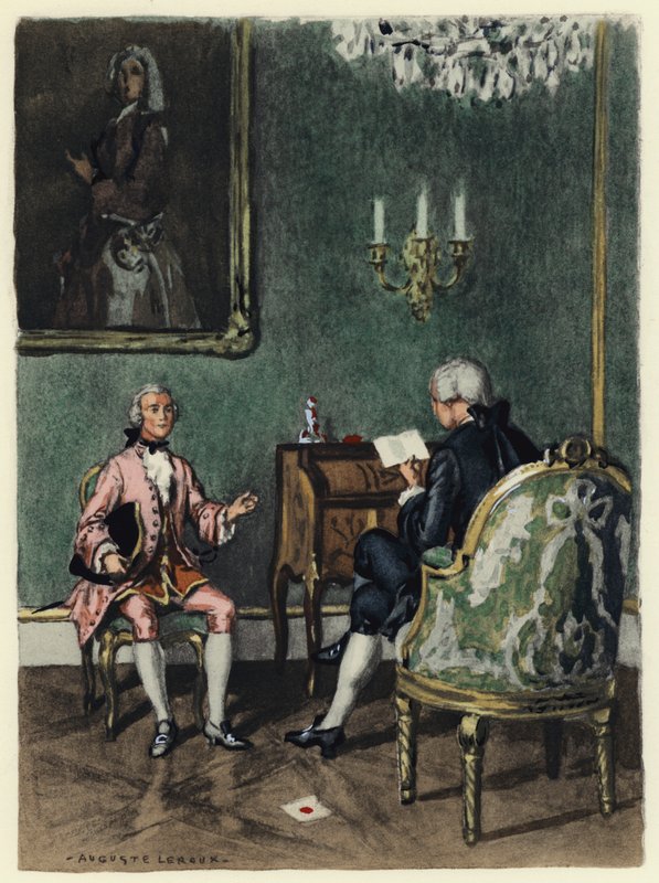 Illustration pour les mémoires de Casanova (lithographie couleur) - Jules Marie Auguste Leroux