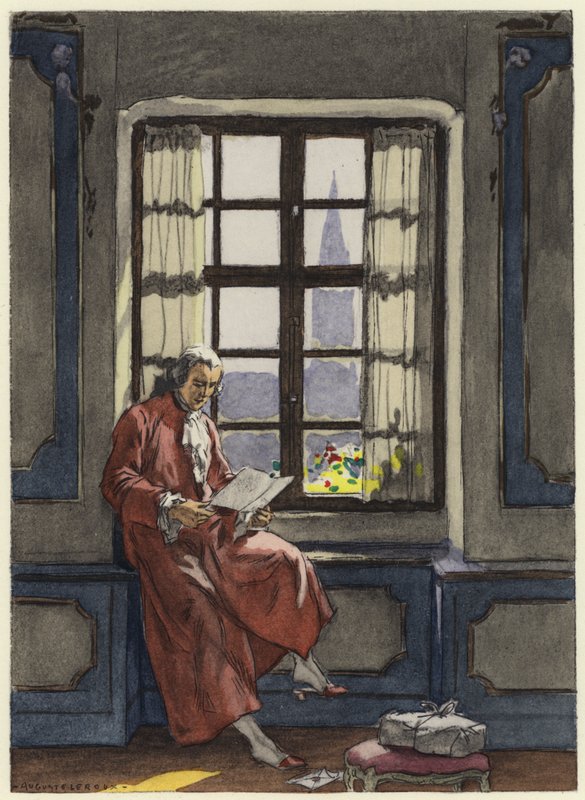 Illustration pour les mémoires de Casanova (lithographie couleur) - Jules Marie Auguste Leroux