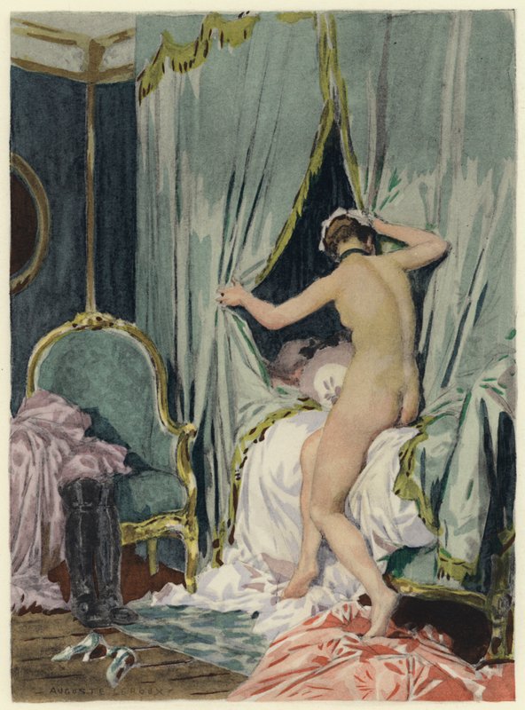 Illustration pour les mémoires de Casanova (lithographie couleur) - Jules Marie Auguste Leroux