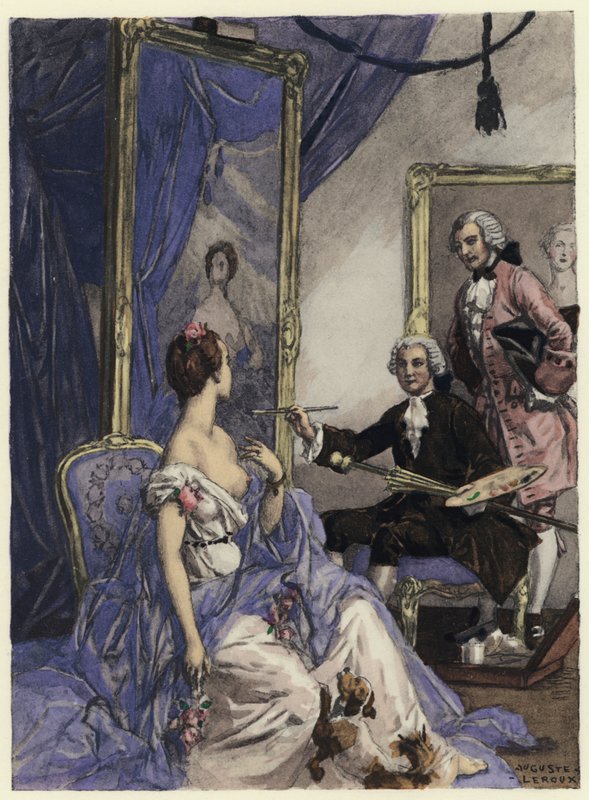 Illustration pour les mémoires de Casanova (lithographie couleur) - Jules Marie Auguste Leroux