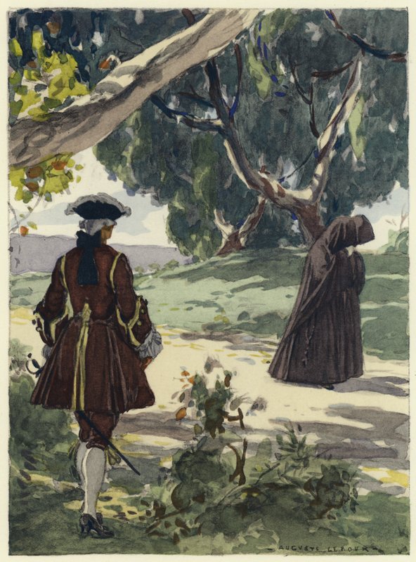 Illustration pour les mémoires de Casanova (lithographie couleur) - Jules Marie Auguste Leroux