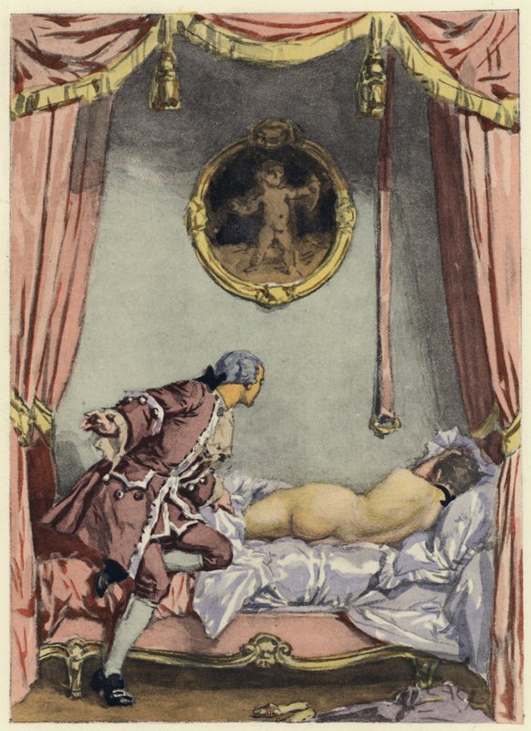Illustration pour les mémoires de Casanova (lithographie couleur) - Jules Marie Auguste Leroux