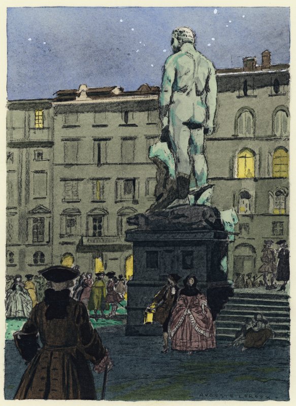 Illustration pour les mémoires de Casanova (lithographie couleur) - Jules Marie Auguste Leroux