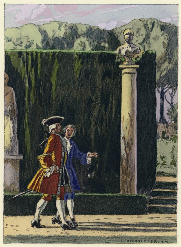 Illustration pour les mémoires de Casanova (lithographie couleur) - Jules Marie Auguste Leroux