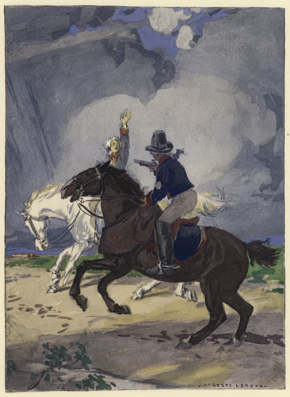 Illustration pour les mémoires de Casanova (lithographie couleur) - Jules Marie Auguste Leroux