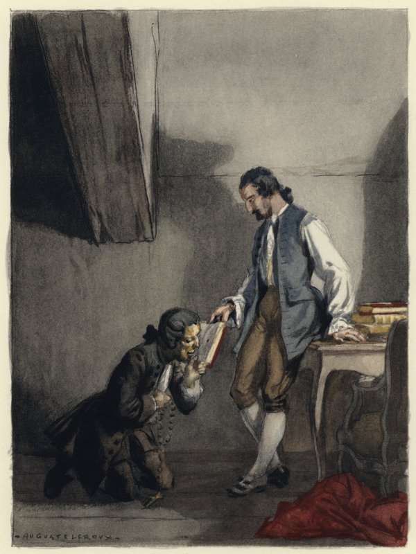 Illustration pour les mémoires de Casanova (lithographie couleur) - Jules Marie Auguste Leroux