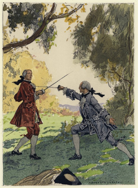 Illustration pour les mémoires de Casanova (lithographie couleur) - Jules Marie Auguste Leroux