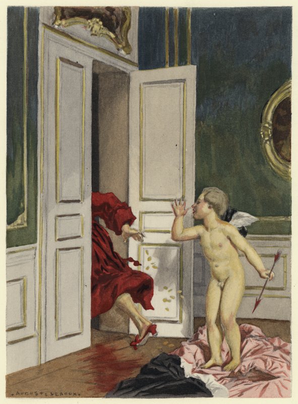 Illustration pour les mémoires de Casanova (lithographie couleur) - Jules Marie Auguste Leroux