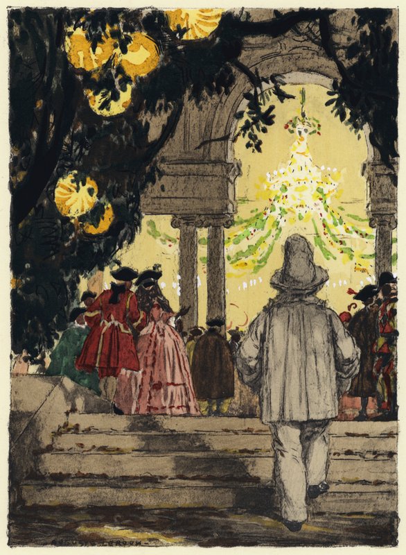 Illustration pour les mémoires de Casanova (lithographie couleur) - Jules Marie Auguste Leroux