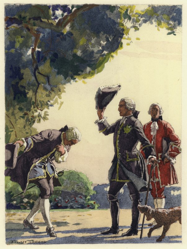 Illustration pour les mémoires de Casanova (lithographie couleur) - Jules Marie Auguste Leroux
