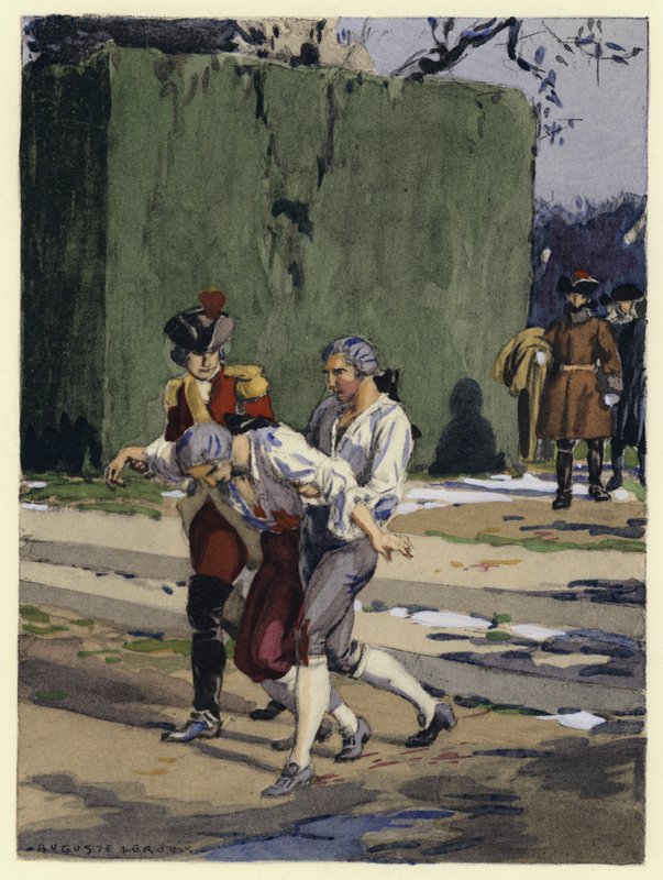 Illustration pour les mémoires de Casanova (lithographie couleur) - Jules Marie Auguste Leroux