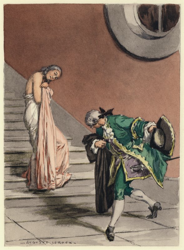 Illustration pour les mémoires de Casanova (lithographie couleur) - Jules Marie Auguste Leroux