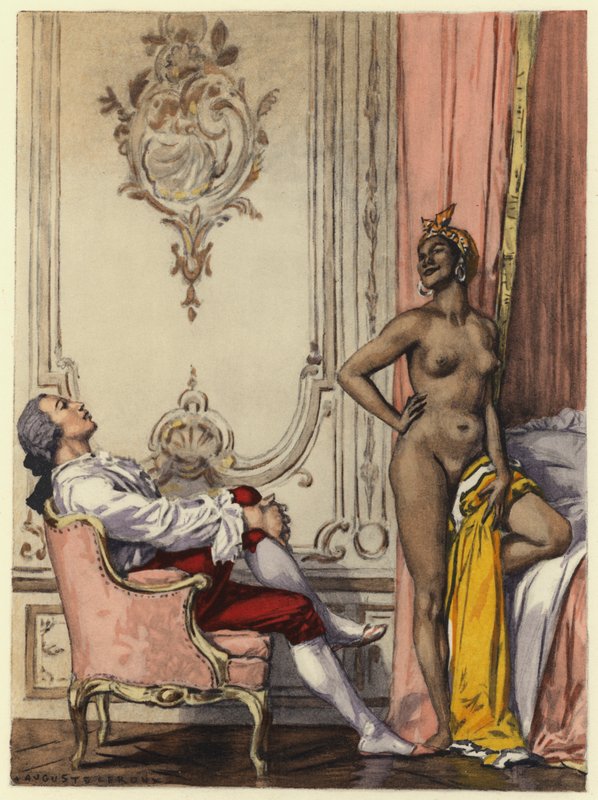 Illustration pour les mémoires de Casanova (lithographie couleur) - Jules Marie Auguste Leroux