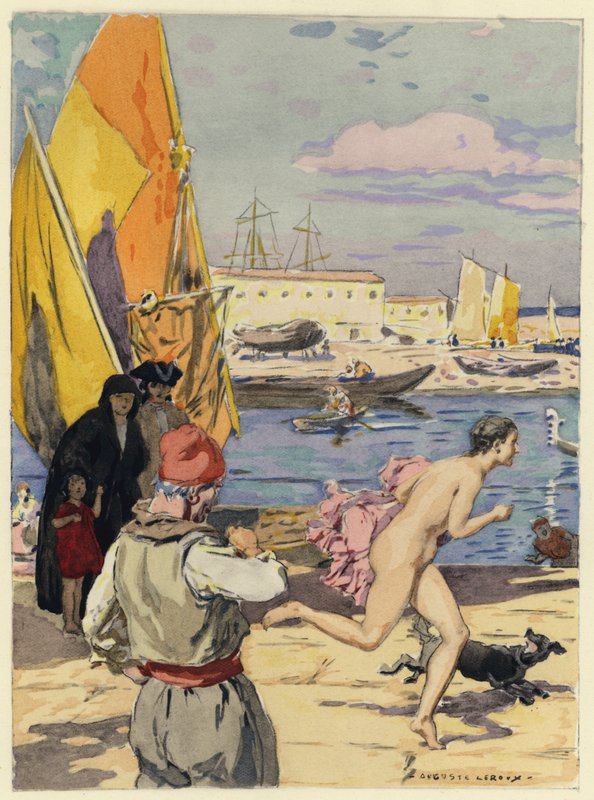 Illustration pour les mémoires de Casanova (lithographie couleur) - Jules Marie Auguste Leroux