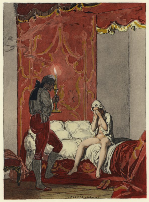 Illustration pour les mémoires de Casanova (lithographie couleur) - Jules Marie Auguste Leroux