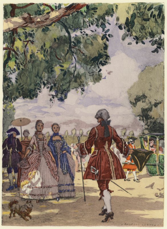 Illustration pour les mémoires de Casanova (lithographie couleur) - Jules Marie Auguste Leroux