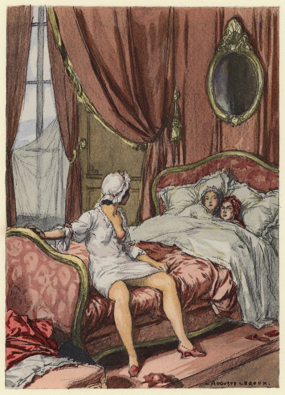 Illustration pour les mémoires de Casanova (lithographie couleur) - Jules Marie Auguste Leroux