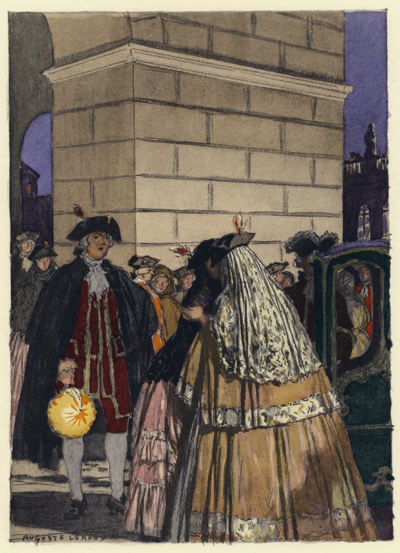 Illustration pour les mémoires de Casanova (lithographie couleur) - Jules Marie Auguste Leroux