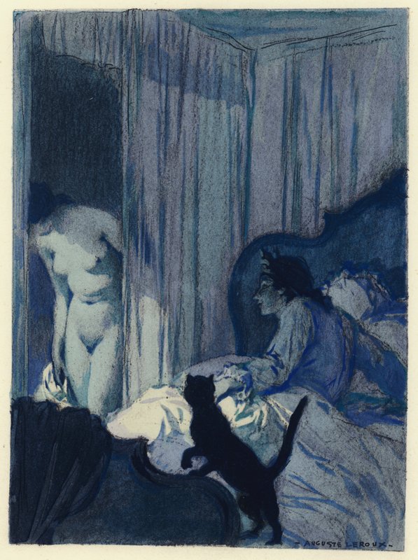 Illustration pour les mémoires de Casanova (lithographie couleur) - Jules Marie Auguste Leroux