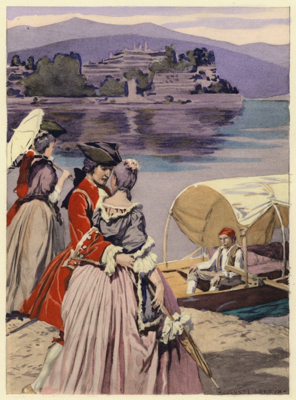 Illustration pour les mémoires de Casanova (lithographie couleur) - Jules Marie Auguste Leroux