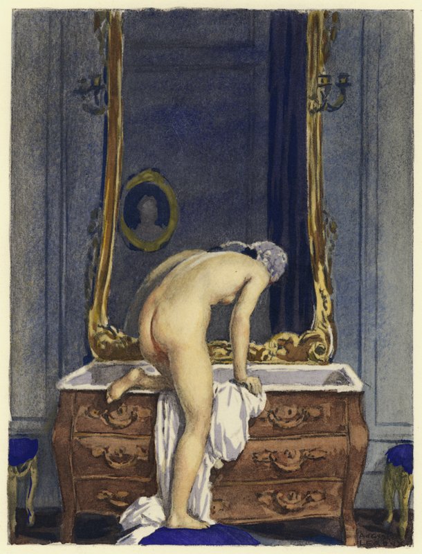 Illustration pour les mémoires de Casanova (lithographie couleur) - Jules Marie Auguste Leroux