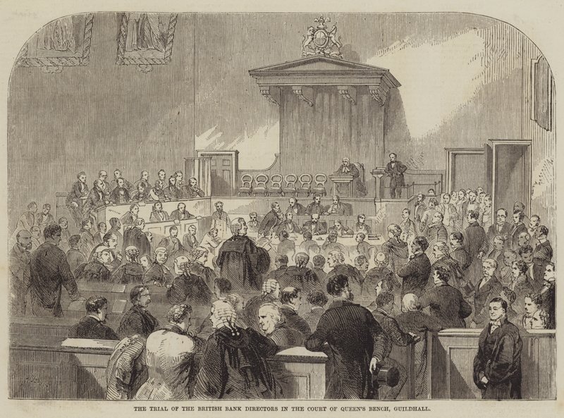 Le procès des directeurs de la British Bank à la Cour de la Reine, Guildhall - Julian Portch