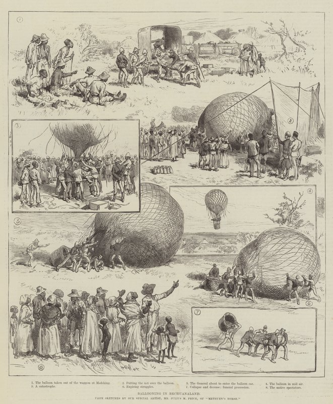 Montgolfière au Bechuanaland - Julius Mandes Price