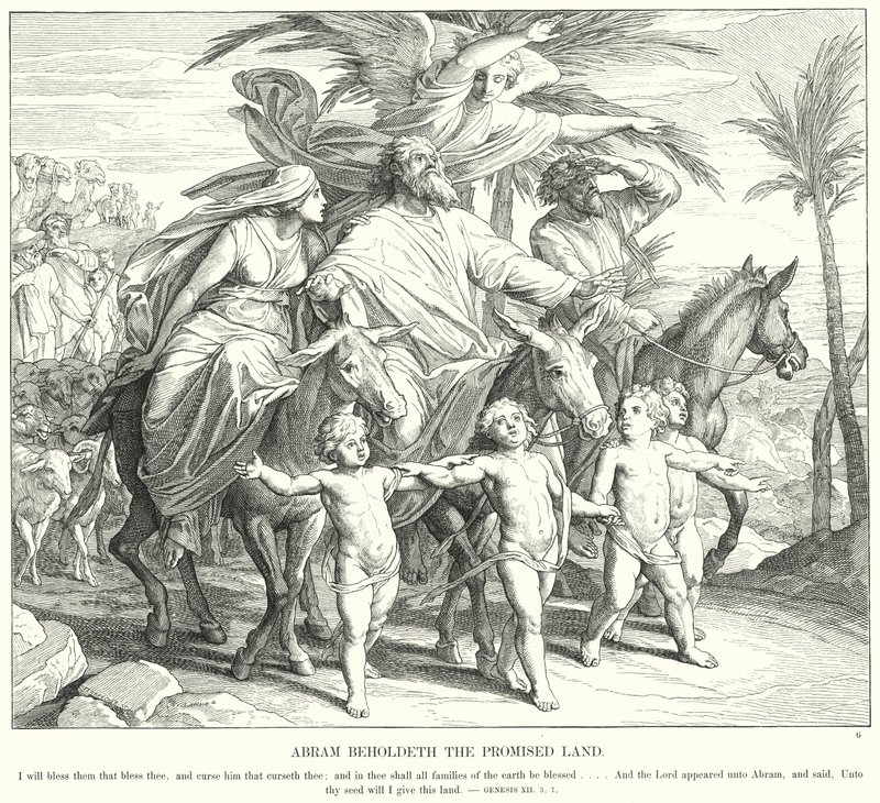 Abram contemple la Terre Promise - Julius (after) Schnorr von Carolsfeld