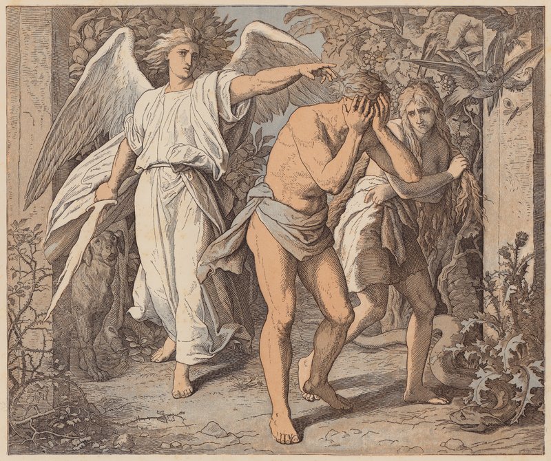 Adam et Ève chassés du Paradis, Genèse, III, 23, 24 - Julius (after) Schnorr von Carolsfeld