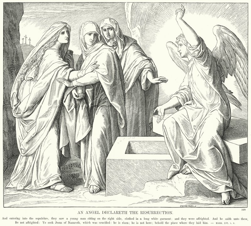 Un ange annonce la résurrection - Julius (after) Schnorr von Carolsfeld