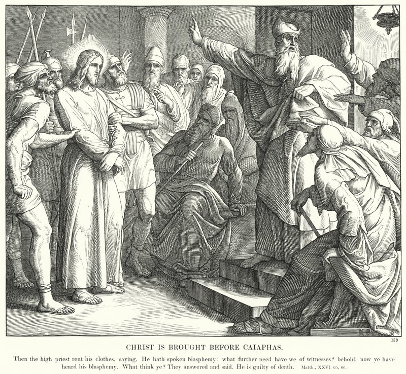Le Christ est amené devant Caïphe - Julius (after) Schnorr von Carolsfeld