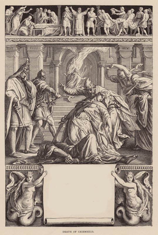 Le Chant des Nibelungen : Mort de Criemhild - Julius (after) Schnorr von Carolsfeld