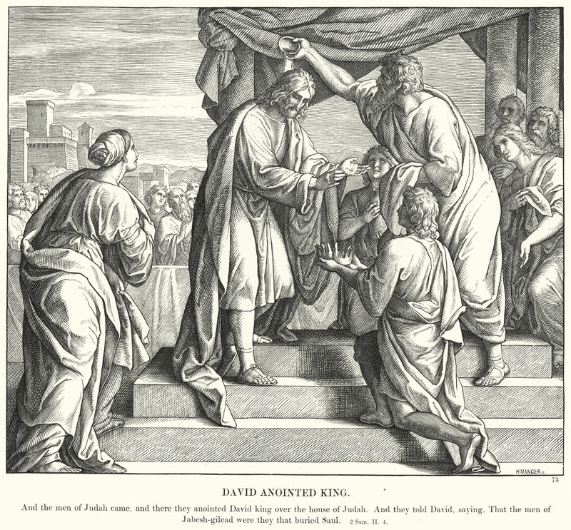 David oint roi (gravure) - Julius (after) Schnorr von Carolsfeld